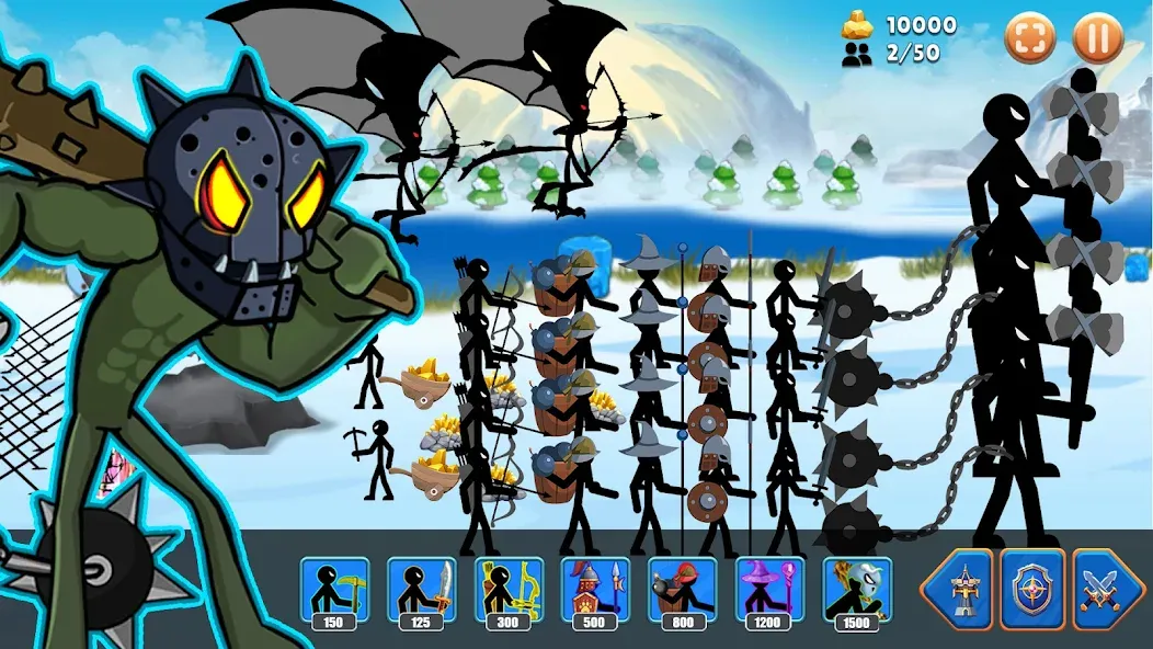 Взломанная Stick Battle : War of Stick на Андроид — Много денег и кристаллов — скриншот 3 Взломанная Stick Battle : War of Stick на Андроид — Много денег и кристаллов — скриншот 3