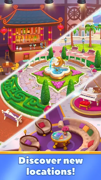 Скачать взлом Emily's Hotel Solitaire на Андроид — Много денег — скриншот 2
