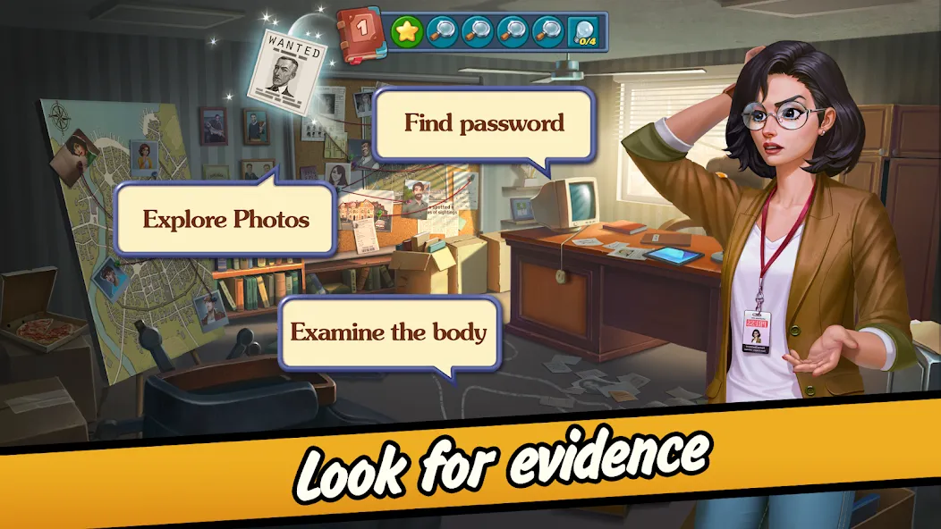 Скачать взломанную Solitaire Crime Stories — Много денег и звезд — скриншот 2