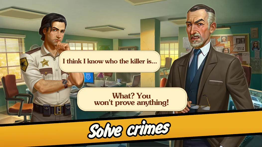 Скачать взломанную Solitaire Crime Stories — Много денег и звезд — скриншот 4