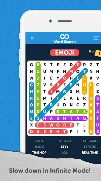 Infinite Word Search Puzzles — Взломанная версия (Все слова открыты) — скриншот 4