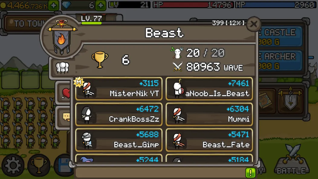 Скачать Grow Castle - Tower Defense на Android — Много денег и кристаллов — скриншот 4