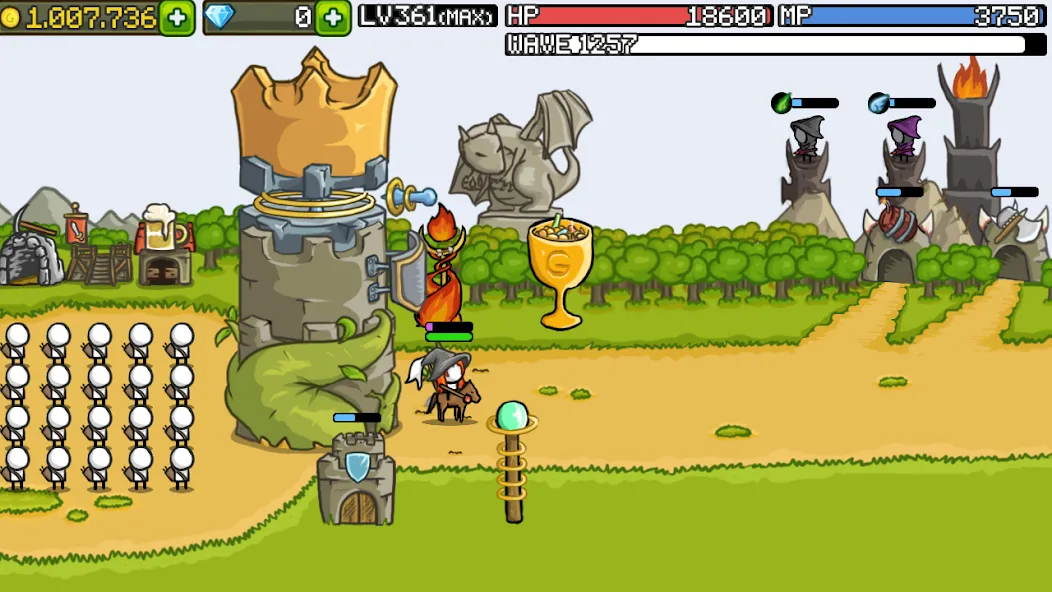 Скачать Grow Castle - Tower Defense на Android — Много денег и кристаллов — скриншот 5