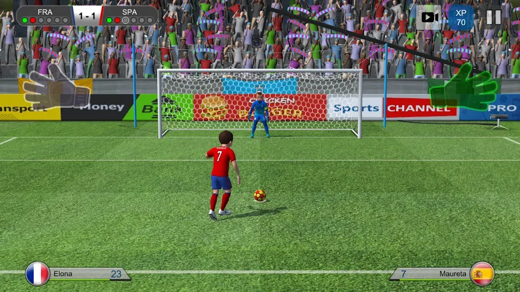 Скачать Pro Kick Soccer на Андроид — Много денег — скриншот 1