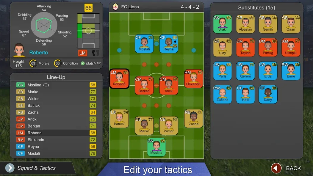 Скачать Pro League Soccer MOD APK — Все открыто — скриншот 5