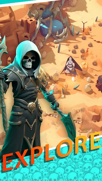 Скачать взломанную Necromancer Hero: Skeletons 3D — Много денег — скриншот 3