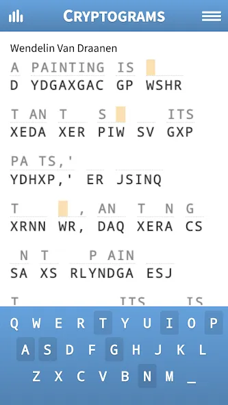 Взломанная Cryptograms · Decrypt Quotes на Андроид — Все уровни разблокированы — скриншот 1
