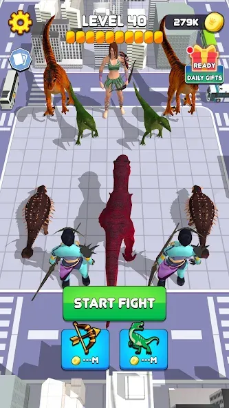 Dinosaur Monster Fight Battle (Мод Много денег) — скриншот 2