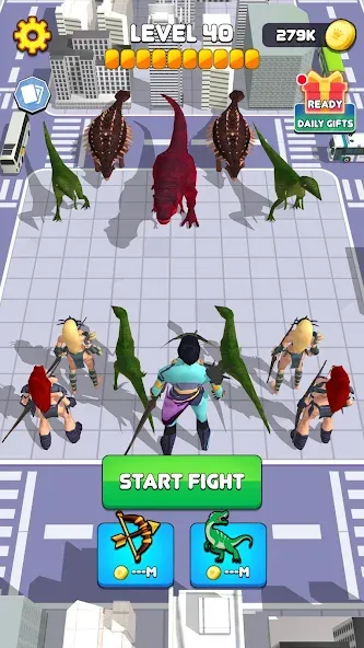 Dinosaur Monster Fight Battle (Мод Много денег) — скриншот 3