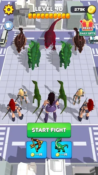 Dinosaur Monster Fight Battle (Мод Много денег) — скриншот 4