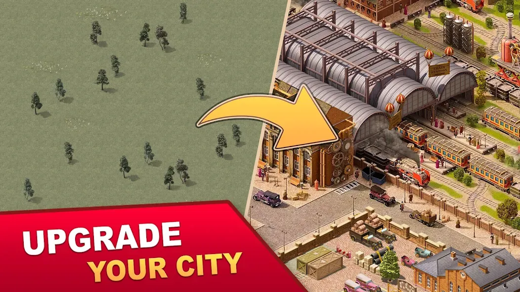 Скачать Steam City: Town building game на Андроид — Много денег — скриншот 1