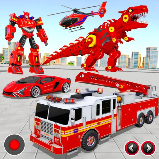 Скачать Fire Truck Robot Car Game на Андроид — Много денег и всё разблокировано — скриншот 1