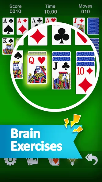 Взломанная Solitaire на Андроид — Все открыто — скриншот 1