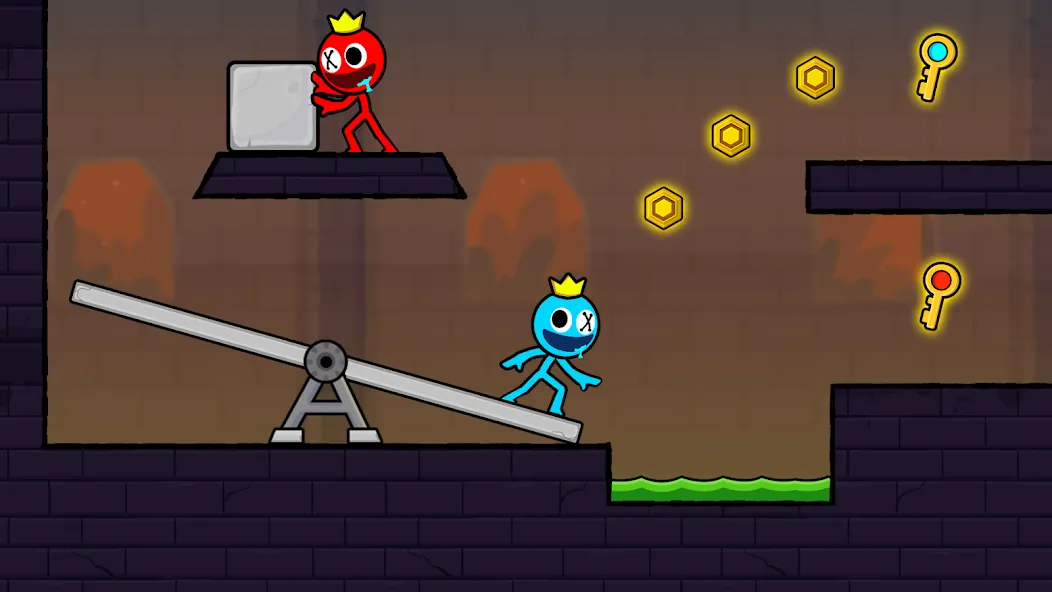 Скачать взломанную Red and Blue Stickman 2024 — Много денег — скриншот 2 Скачать взломанную Red and Blue Stickman 2024 — Много денег — скриншот 2