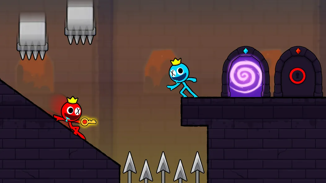 Скачать взломанную Red and Blue Stickman 2024 — Много денег — скриншот 4 Скачать взломанную Red and Blue Stickman 2024 — Много денег — скриншот 4