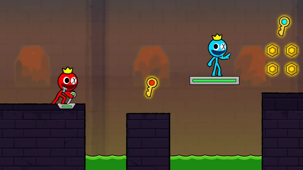 Скачать взломанную Red and Blue Stickman 2024 — Много денег — скриншот 5