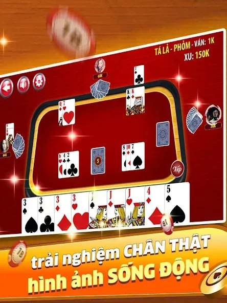 Phỏm - Phom MOD APK — Много денег — скриншот 2