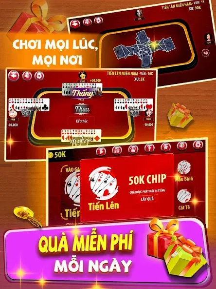 Взломанная Tiến Lên Miền Nam - Tien Len на Андроид — Много денег — скриншот 3