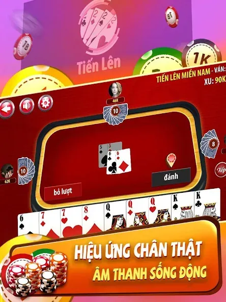 Взломанная Tiến Lên Miền Nam - Tien Len на Андроид — Много денег — скриншот 4