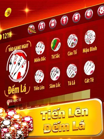 Tiến Lên Đếm Lá - Tien Len на Андроид — Мод Много денег — скриншот 1