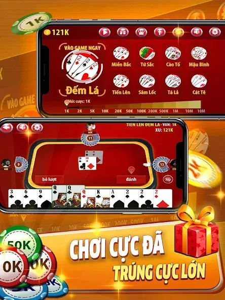 Tiến Lên Đếm Lá - Tien Len на Андроид — Мод Много денег — скриншот 5