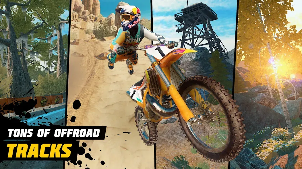Dirt Bike Unchained: MX Racing MOD — Много денег и бесконечный нитро на Андроид — скриншот 2