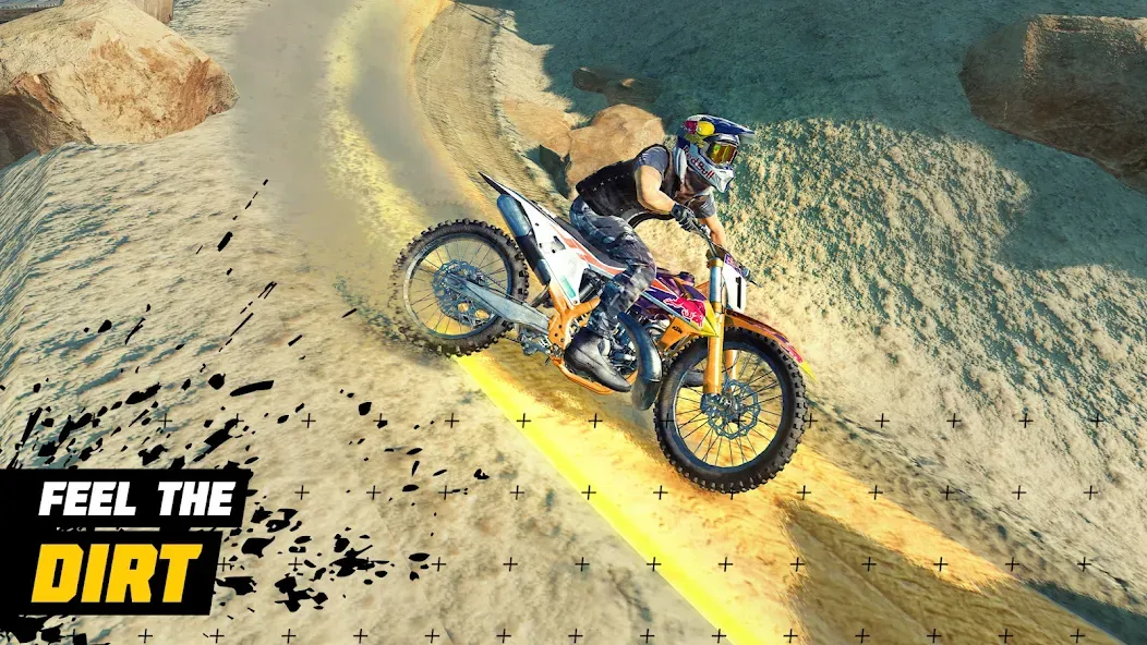 Dirt Bike Unchained: MX Racing MOD — Много денег и бесконечный нитро на Андроид — скриншот 4