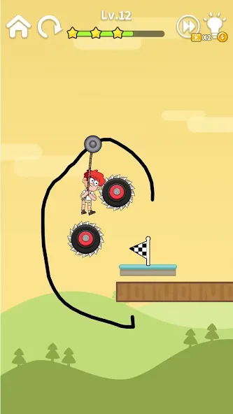 Zipline Rescue: Physics Game MOD — Все уровни разблокированы на Андроид — скриншот 2