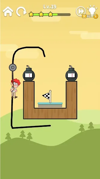 Zipline Rescue: Physics Game MOD — Все уровни разблокированы на Андроид — скриншот 4