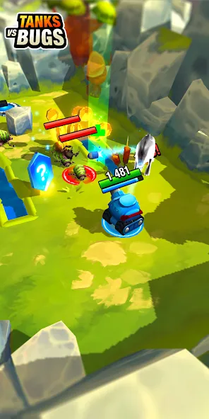 Tanks vs Bugs Mod APK Много денег и кристаллов — Скачать на Андроид — скриншот 2