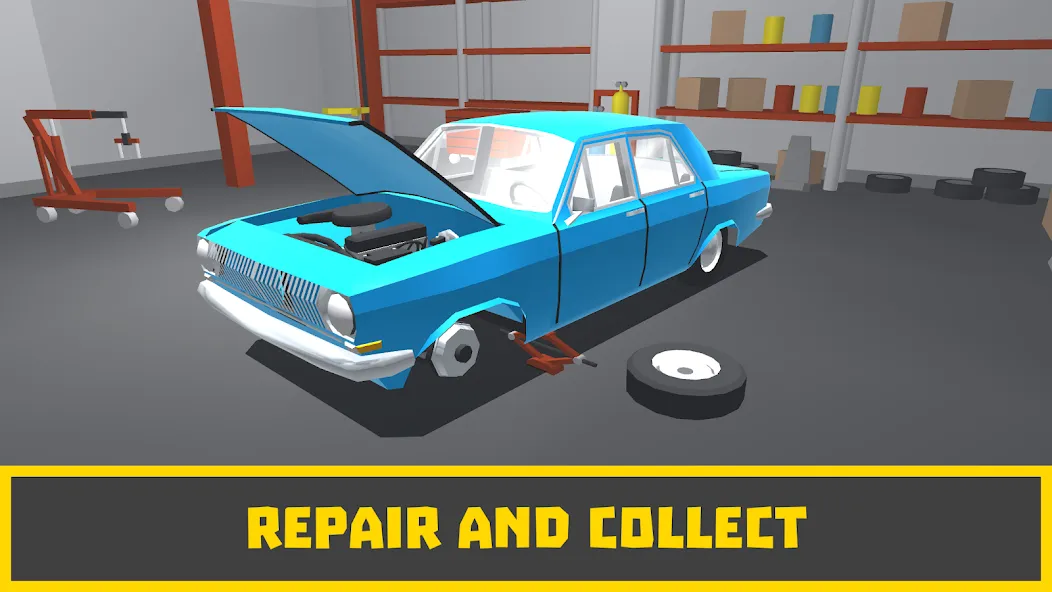 Скачать Retro Garage - Car Mechanic (Мод: Много денег) на Андроид — скриншот 1
