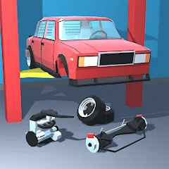 Скачать Retro Garage - Car Mechanic (Мод: Много денег) на Андроид