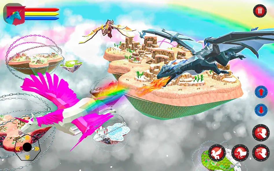 Скачать Flying Unicorn Pegasus Games — Много денег — скриншот 1