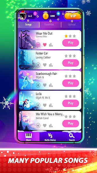 Скачать Magic Pink Tiles: Piano Game (Мод: Все песни открыты без рекламы) на Андроид — скриншот 3