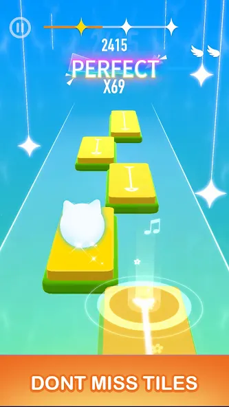 Dancing Cats - Cute Music Game MOD APK на Android — Все котики и треки разблокированы — скриншот 2