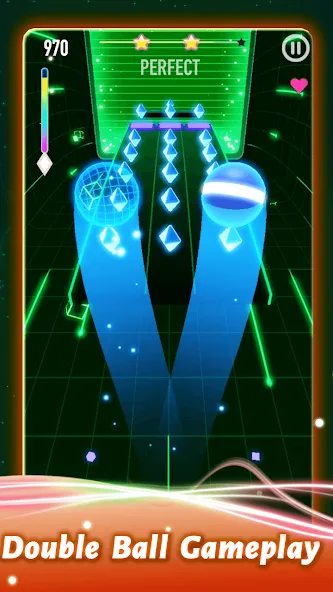 Rolling Twins: Music Ball Rush — Взломанная версия (Много денег и алмазов) — скриншот 3 Rolling Twins: Music Ball Rush — Взломанная версия (Много денег и алмазов) — скриншот 3