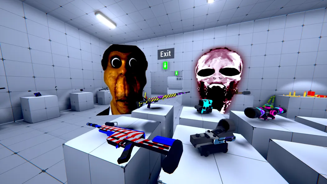 Скачать Nextbots In Backrooms: Shooter на Андроид — Много денег и всё оружие разблокировано — скриншот 5