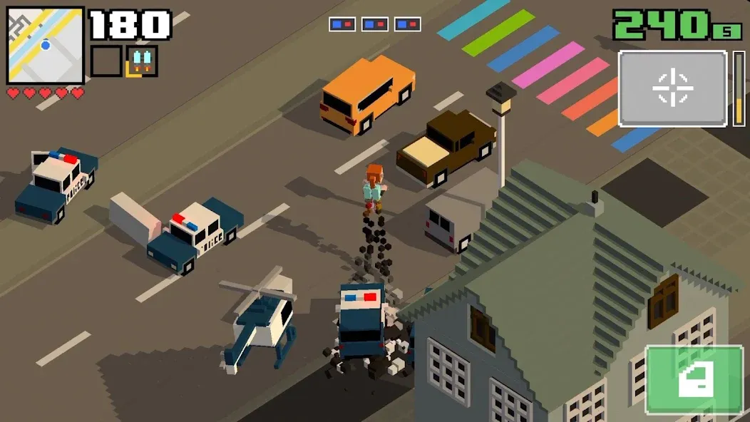 Smashy Road: Wanted 2 MOD — Много денег и всё разблокировано на Андроид — скриншот 1