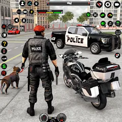 Скачать US Police Car Parking - King (Мод: Много денег) на Андроид