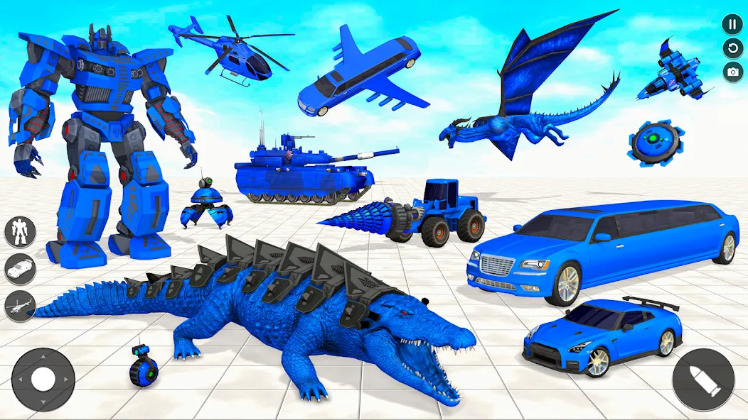 Скачать Crocodile Animal Robot Games на телефон — Много денег и все роботы открыты — скриншот 1