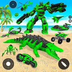 Скачать Crocodile Animal Robot Games на телефон — Много денег и все роботы открыты