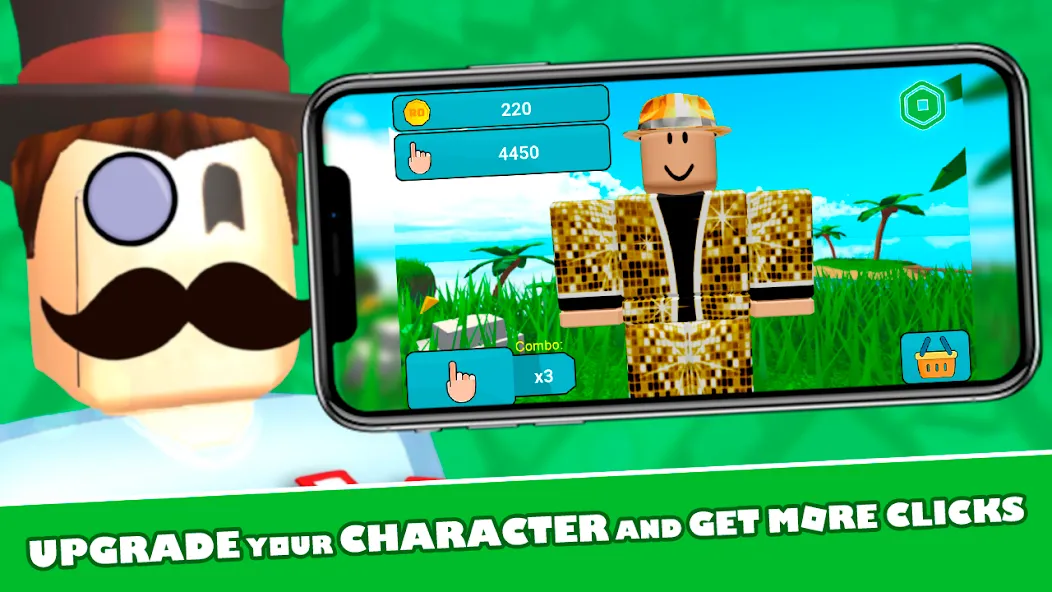 RoClicker - Robux MOD APK на Android — Много денег — скриншот 2