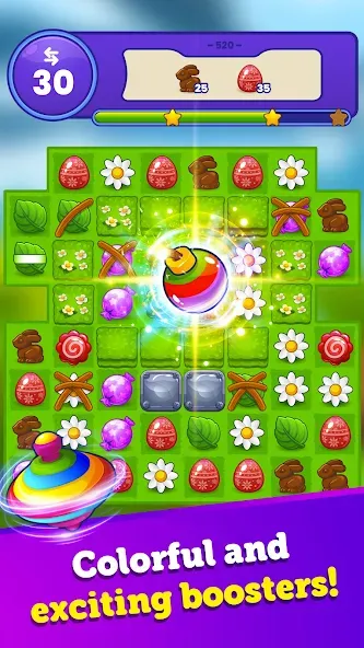 Скачать Easter Magic - Match 3 Game — Бесконечные жизни — скриншот 2