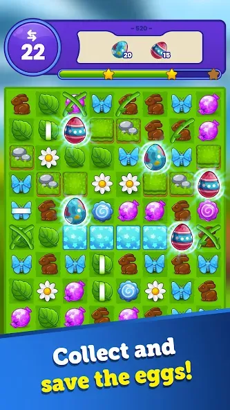 Скачать Easter Magic - Match 3 Game — Бесконечные жизни — скриншот 3