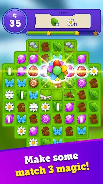 Скачать Easter Magic - Match 3 Game — Бесконечные жизни — скриншот 5
