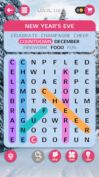 World of Word Search — Мод: Много подсказок — скриншот 3