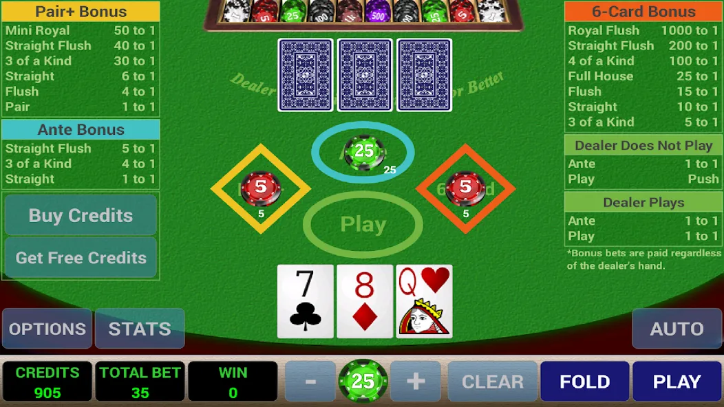 Ace 3-Card Poker MOD — Много денег и без рекламы на Андроид — скриншот 2
