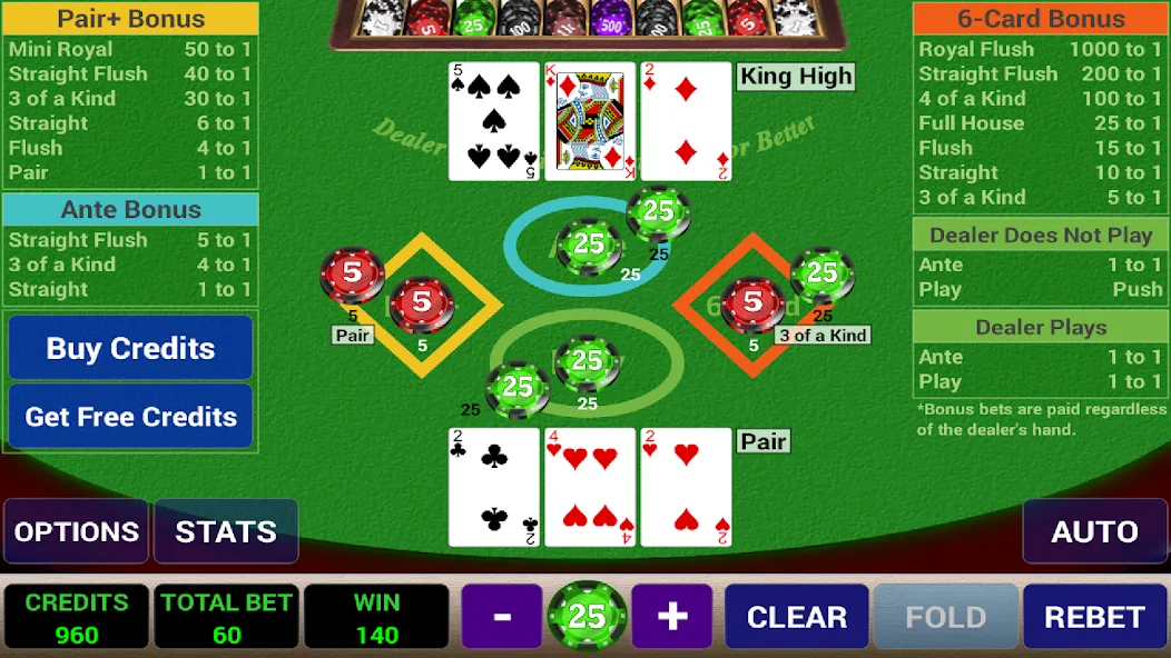 Ace 3-Card Poker MOD — Много денег и без рекламы на Андроид — скриншот 3