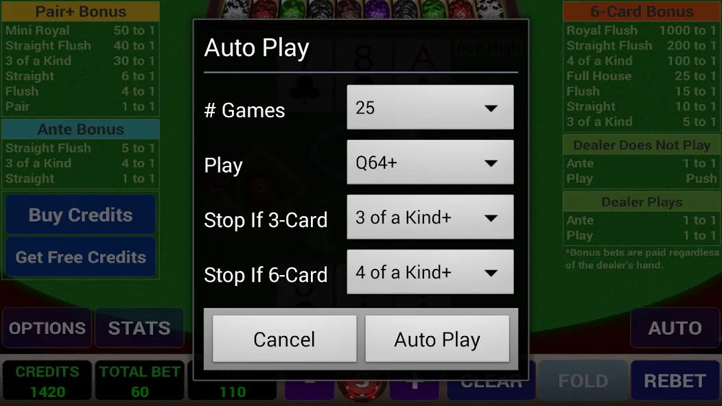 Ace 3-Card Poker MOD — Много денег и без рекламы на Андроид — скриншот 5