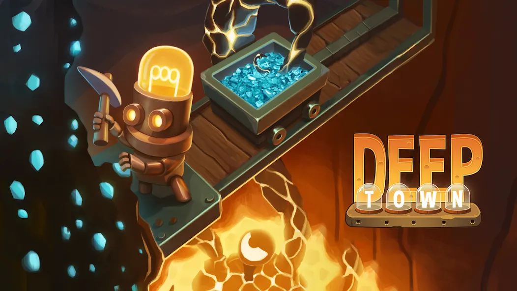 Deep Town: Idle Mining Tycoon MOD APK — Много денег и ресурсов — скриншот 1